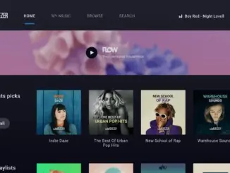 DEEZER's Android TV Home screen