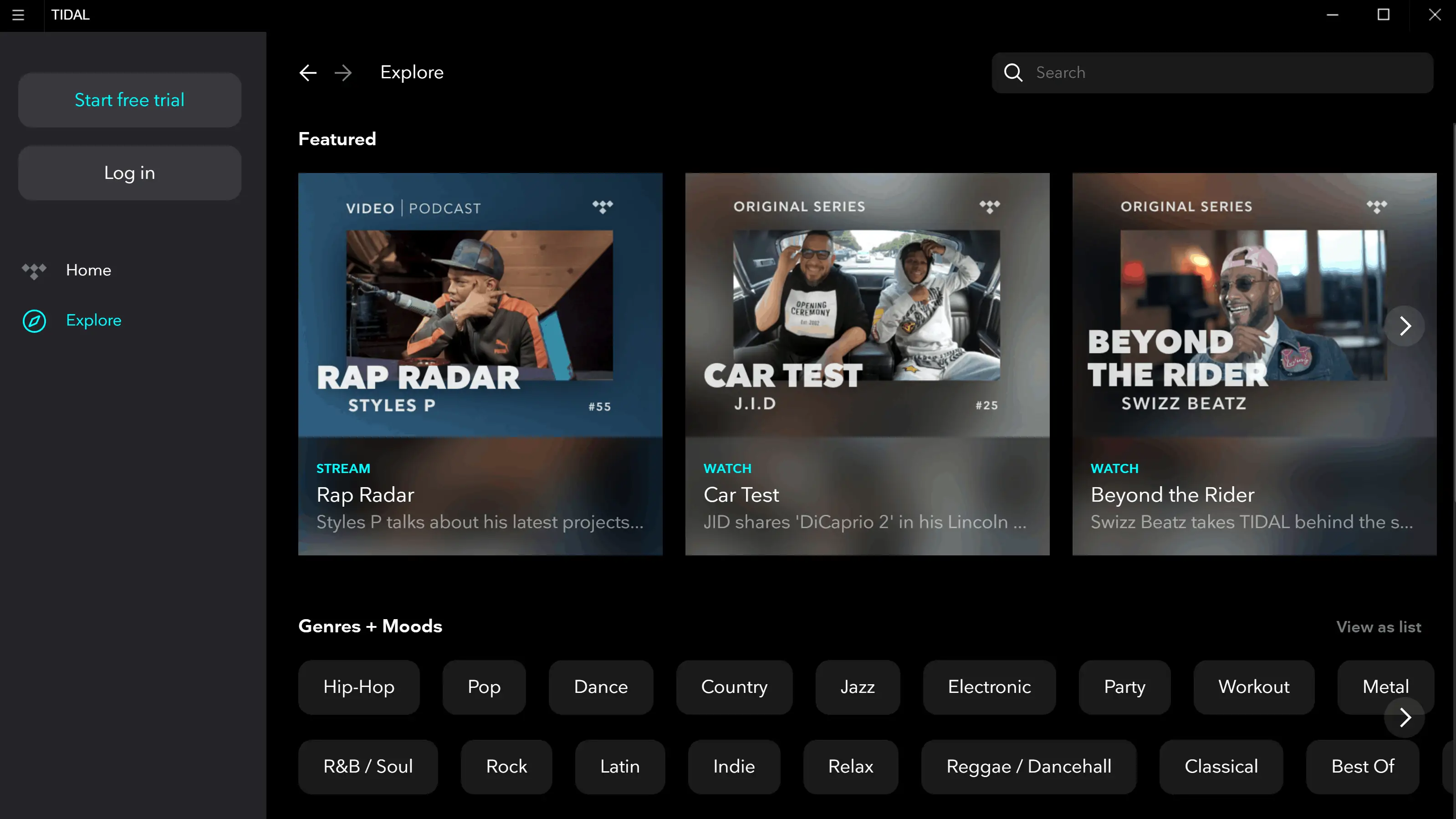 TIDAL Desktop App