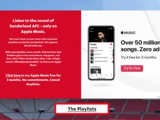 Sunderland AFC and Apple Music